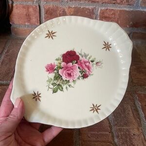 Vtg Formalities by Baum Brothers Victoria Rose Trinket Tray Plate
